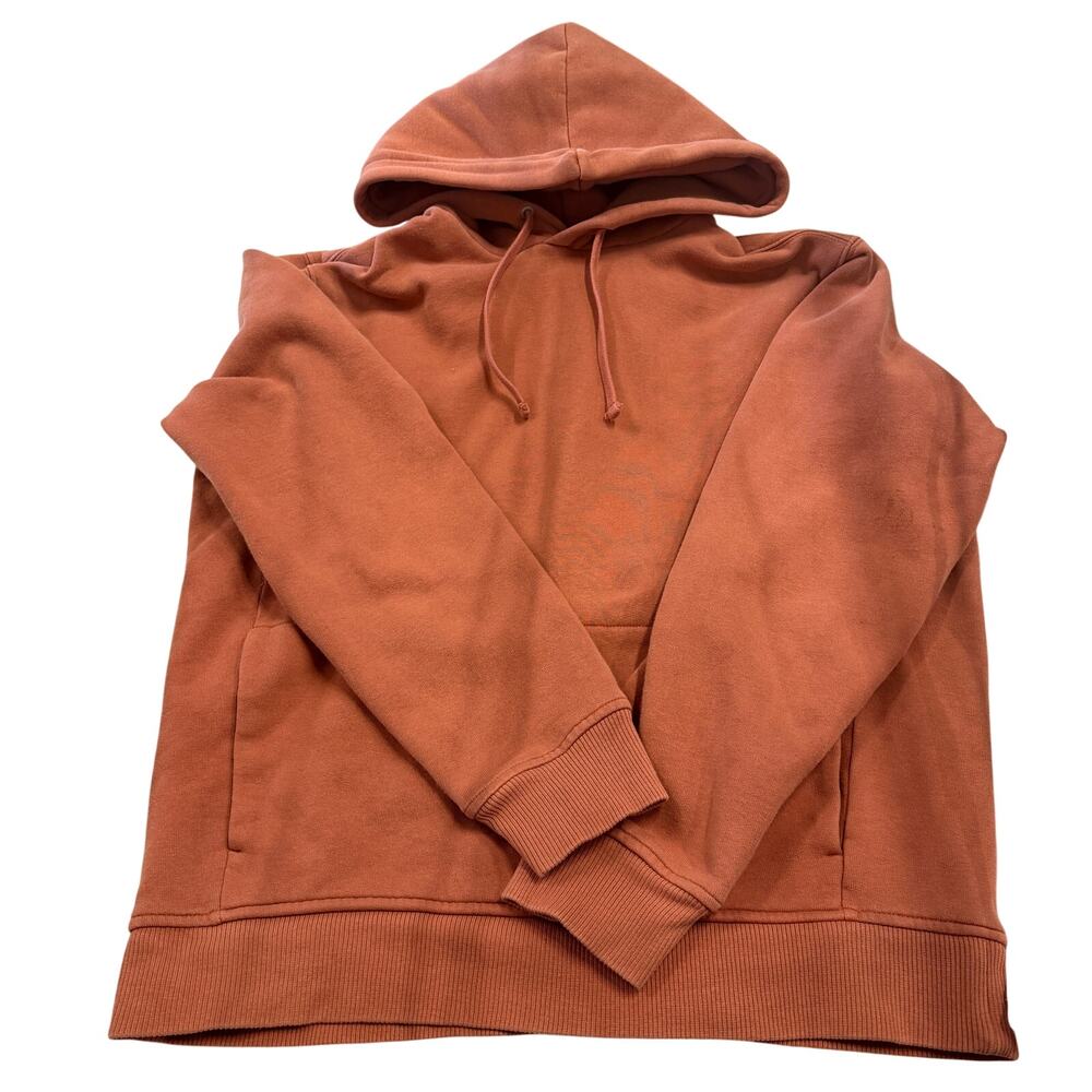 Everlane Hoodie Sweatshirt Rust Orange Size M